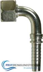 Dichtkegelpressnippel mit metrischem Gewinde DKOS 90º Stahl verzinkt DN16